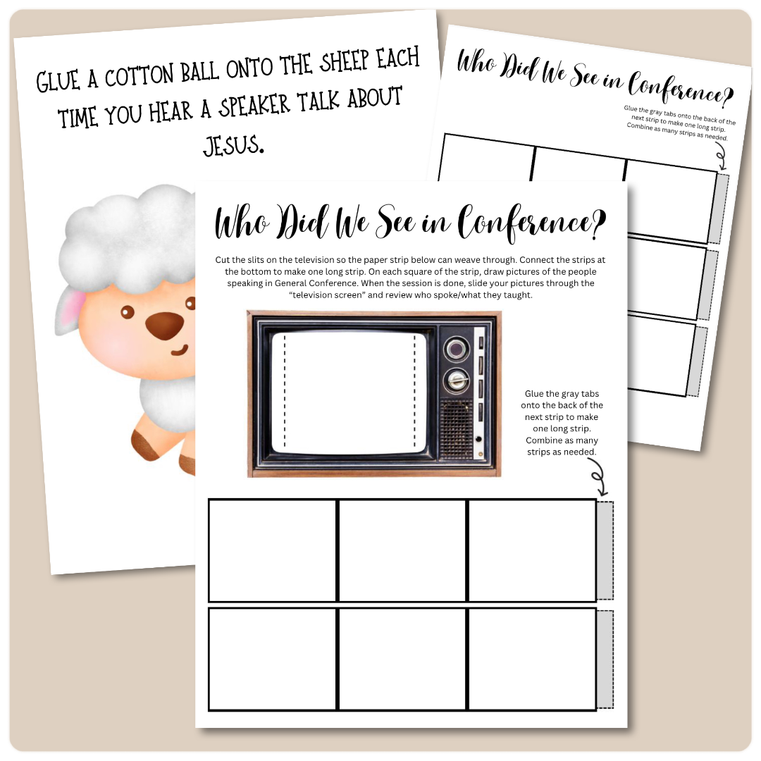 Lots of New Free Conference Printables! – Come, Follow Me Kid